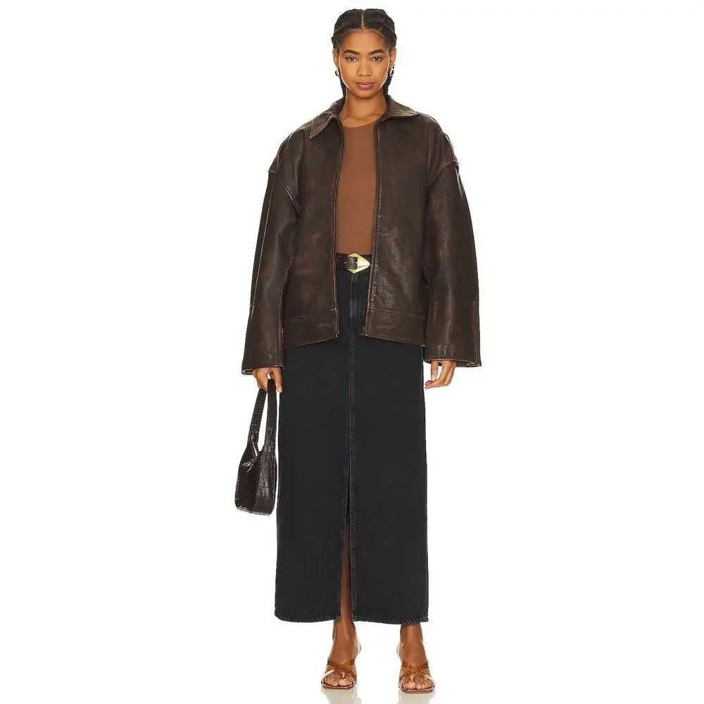 Agolde Leif Low Slung Skirt In Spider - 26 - Spider